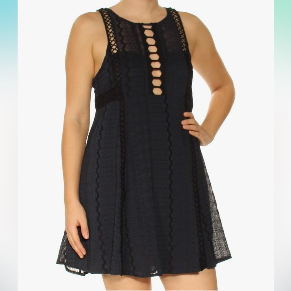 Free people black and blue dress